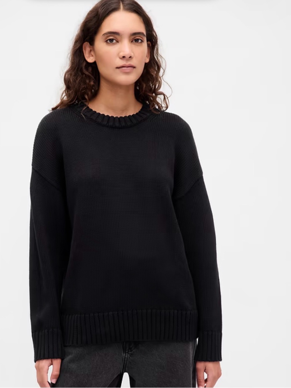 GAP 100% Cotton Black oversized sweater